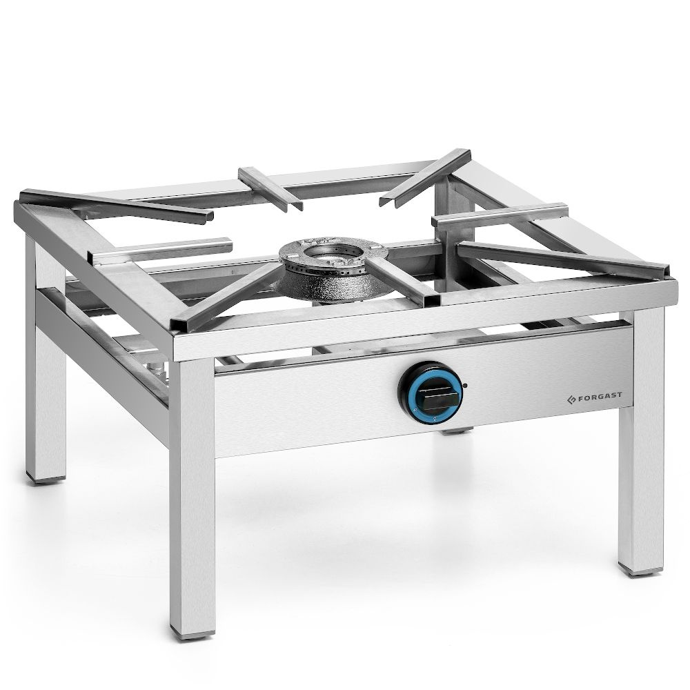 Tabouret de cuisine professionnel à gaz 1 brûleur, 7,2 kW, 60x60x38 cm | FORGAST FG09411