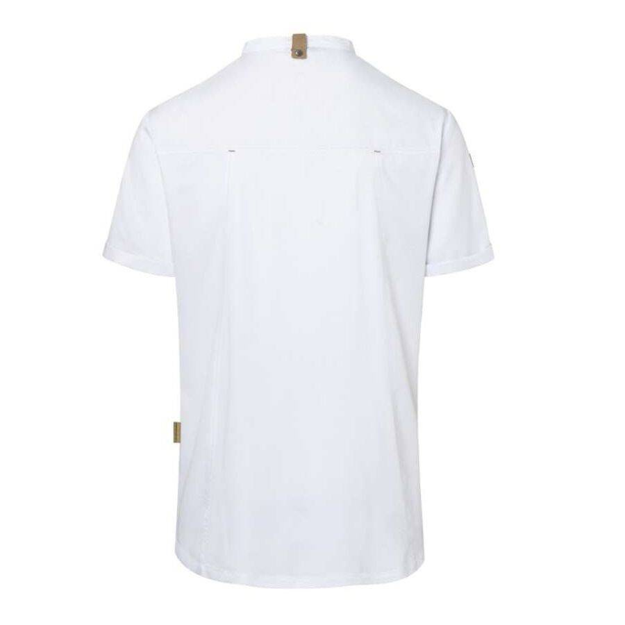 Veste de cuisine Green-Generation à manches courtes blanche pour homme | KARLOWSKY JM 36-3