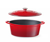 Cocotte en fonte avec couvercle rouge - capacité 7 L | HENDI 626825