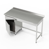 Table de travail en acier inoxydable avec placard et tiroir 100x60x85 cm | FORGAST