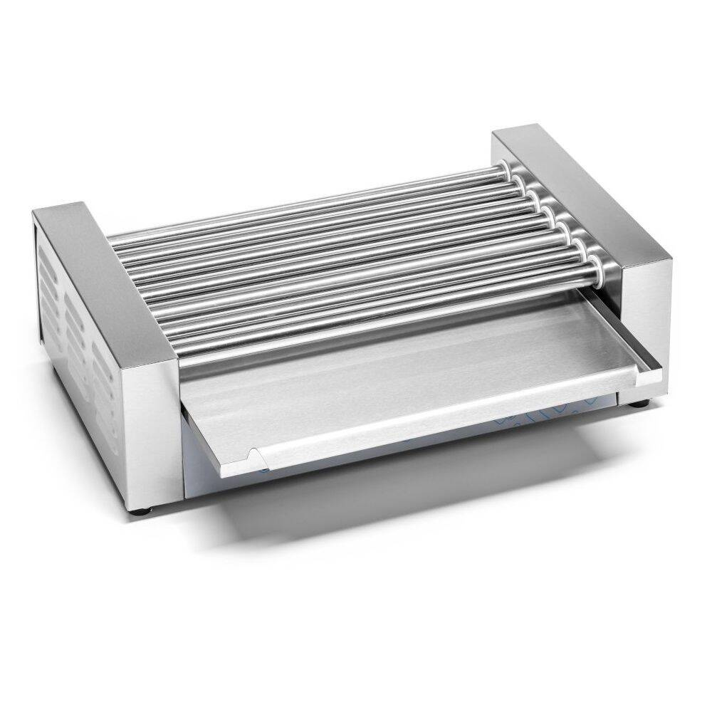 Gril à rouleaux pour hot-dogs sans vitre, 7 rouleaux, 1,4 kW, 230 V | FORGAST FG09602