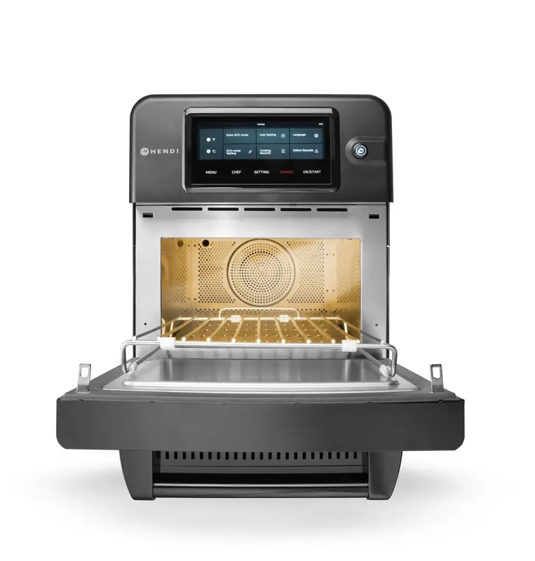Four convection-micro-ondes CombiTurbo, 18 L, noir, 230 V / 3000 W | HENDI 281277