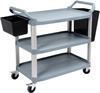 Chariot de service en plastique à 3 étagères pliable | YATO YG-09100