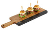 Planche de service ROCKWOOD, avec bande en ardoise, marron, 40,5x13x1,5 cm | APS 867