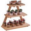 Présentoir buffet TRIANGLE en bois, couleur érable, 53x21x55 cm | APS 13966