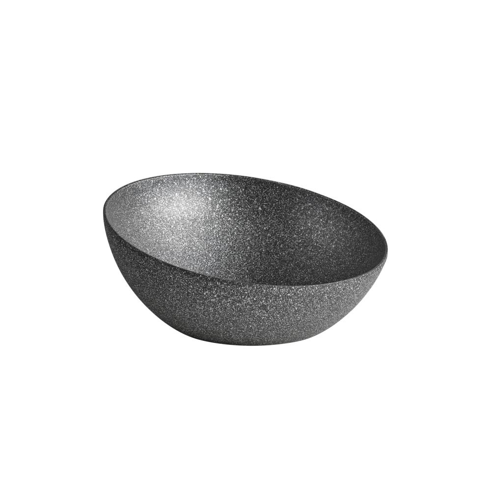 Bol FROSTFIRE, en aluminium avec revêtement, 26,5x12 cm, 1,9 l, noir moucheté | APS 30015