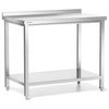 Table adossée avec étagère 80x60x85 cm à visser | FORGAST FG15331