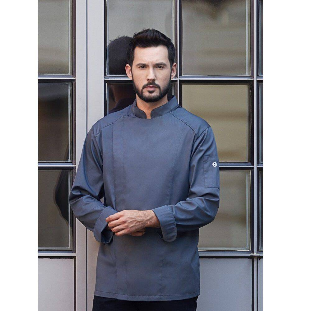 Veste de cuisinier homme Noah anthracite | KARLOWSKY JM 25-5