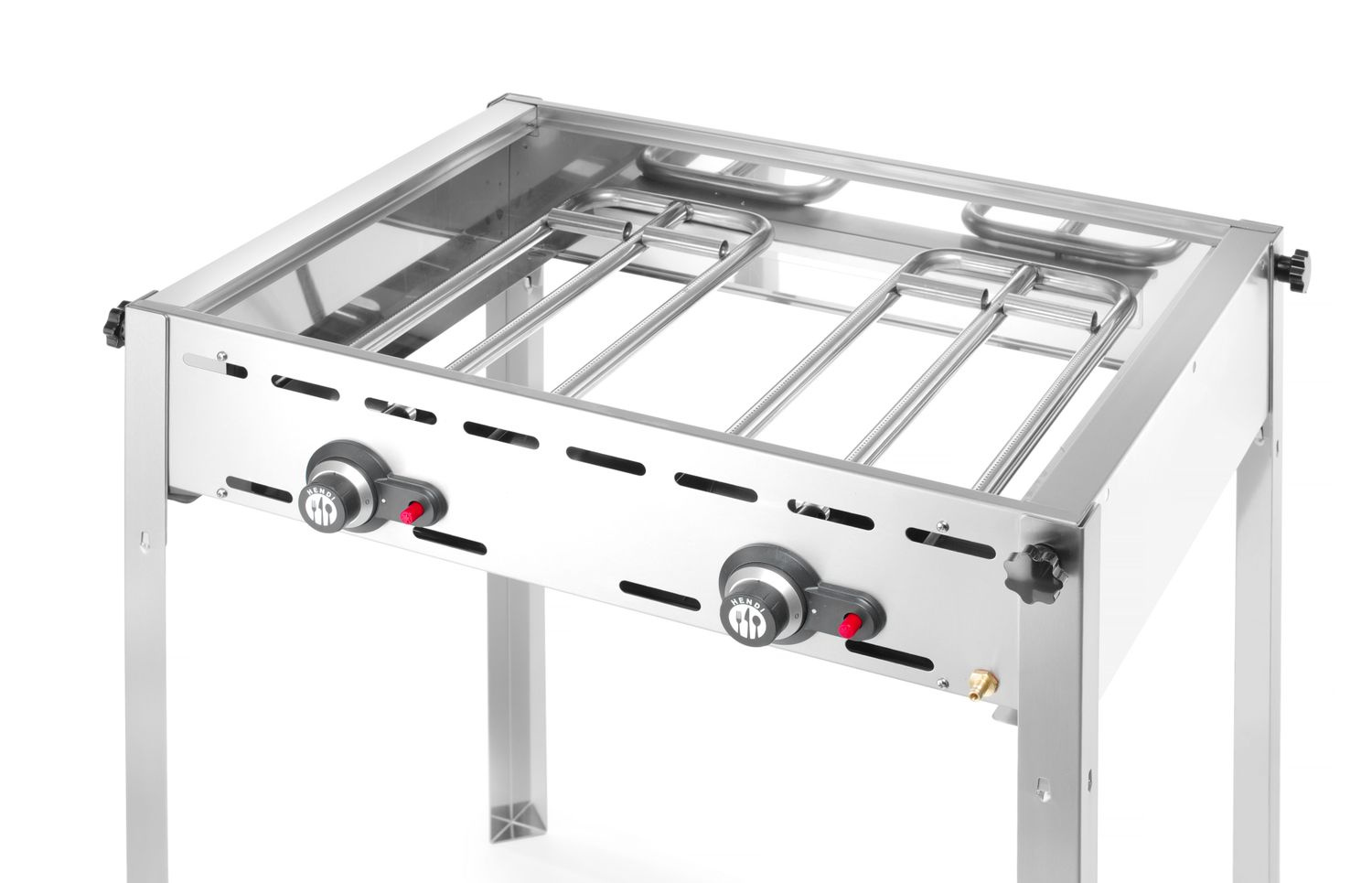 Grill gazowy Green Fire Profi Line à 2 brûleurs, 11,6 kW | HENDI 149508