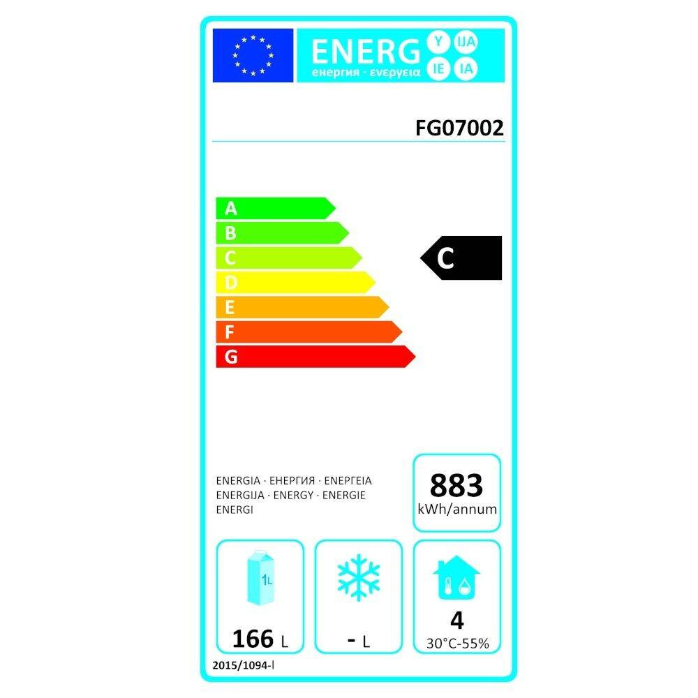 Table réfrigérée 2-portes 257 l, avec groupe froid inférieur | FORGAST FG07002