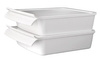 Bol CASCADE GN 1/2 en mélamine, blanc, 32,5x26,5x7,5 cm, 3,65 l | APS 83960