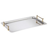 Plateau gastronomique GN 1/1 BUFFET STAR, acier inoxydable, poignées dorées, 53x32,5x6,5 cm | APS 11155