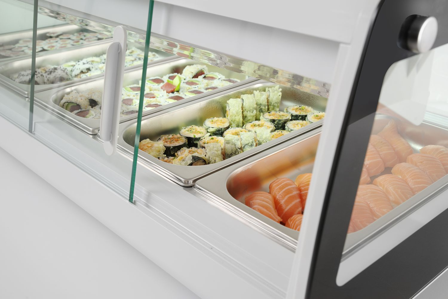 Vitrine réfrigérée pour sushi, 63 l, LED, 3-7°C, 130,7x45x33 cm | HENDI 233757
