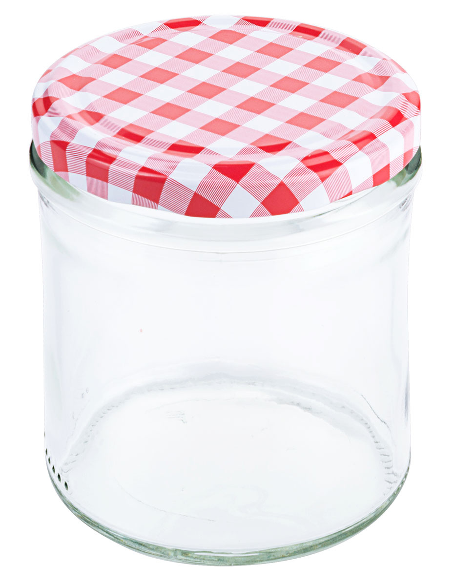 Bocaux avec couvercle 350 ml, lot de 6 pièces, hauteur 10 cm, diamètre 7,5 cm | CONTACTO 2705/350