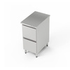 Table de travail en acier inoxydable avec bloc de 2 tiroirs 40x60x85 cm | FORGAST