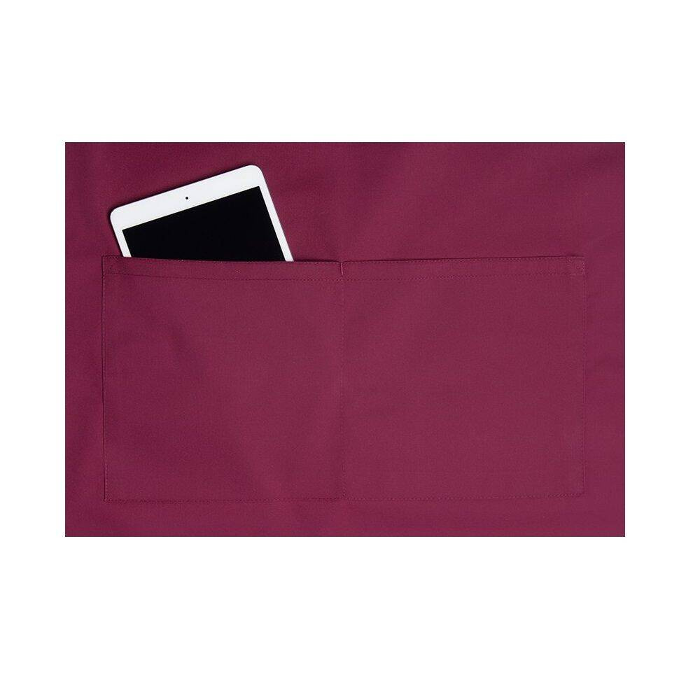 Tablier de cuisine Basic 75 x 90 cm avec poche et boucle bordeaux | KARLOWSKY BLS 5-4-pcs