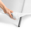 Housse pour table de cocktail 80 cm blanche | FORGAST FG03821