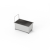 Bac 1 cuve en acier inoxydable mobile bas (prof. 30 cm) 100x70x85 cm | FORGAST