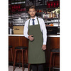 Tablier de cuisine Basic 75 x 90 cm avec boucle vert mousse | KARLOWSKY BLS 4-79-Stck