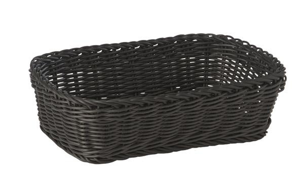 Panier à pain en polypropylène, rectangulaire, noir, 31x21x9 cm | APS 50707