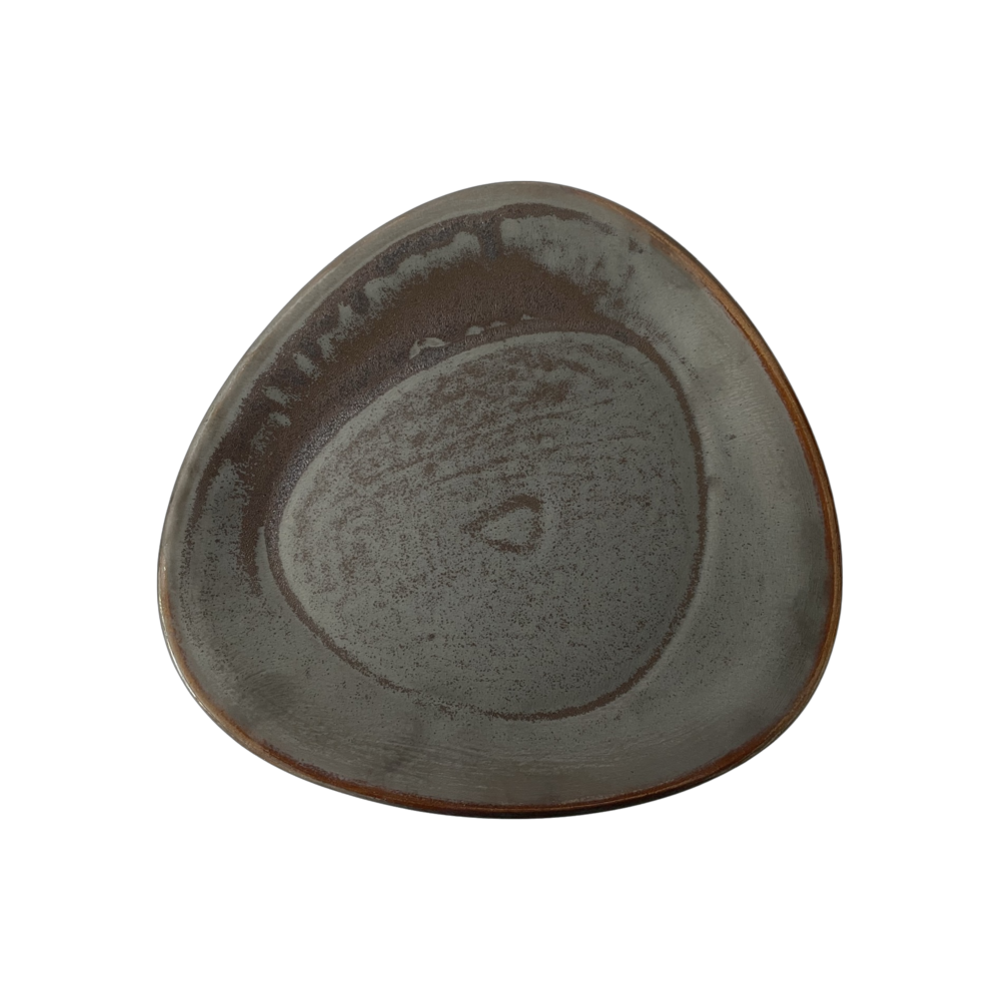 Assiette plate Delta Cristall hématite 26 cm | KERA CERAMIKA 15.3/C.HEM
