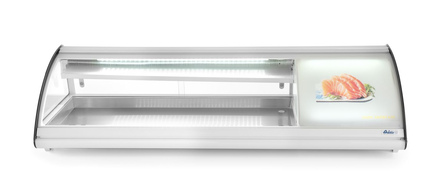 Vitrine réfrigérée pour sushi, 63 l, LED, 3-7°C, 130,7x45x33 cm | HENDI 233757
