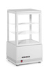 Vitrine réfrigérée 58 l, blanche, LED, dégivrage automatique, 45,2x40,6x81,6 cm | HENDI 233610