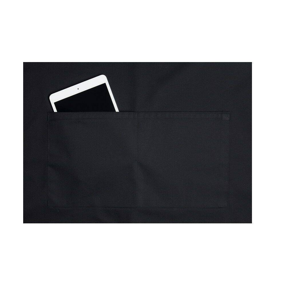 Tablier de cuisine Basic 75 x 90 cm avec poche et boucle noir | KARLOWSKY BLS 5-1-Stck