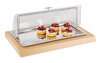 Vitrine de buffet avec élément réfrigérant, sans couvercle TOP FRESH GN 1/1, couleur brun clair, 60x41x5 cm | APS 11540
