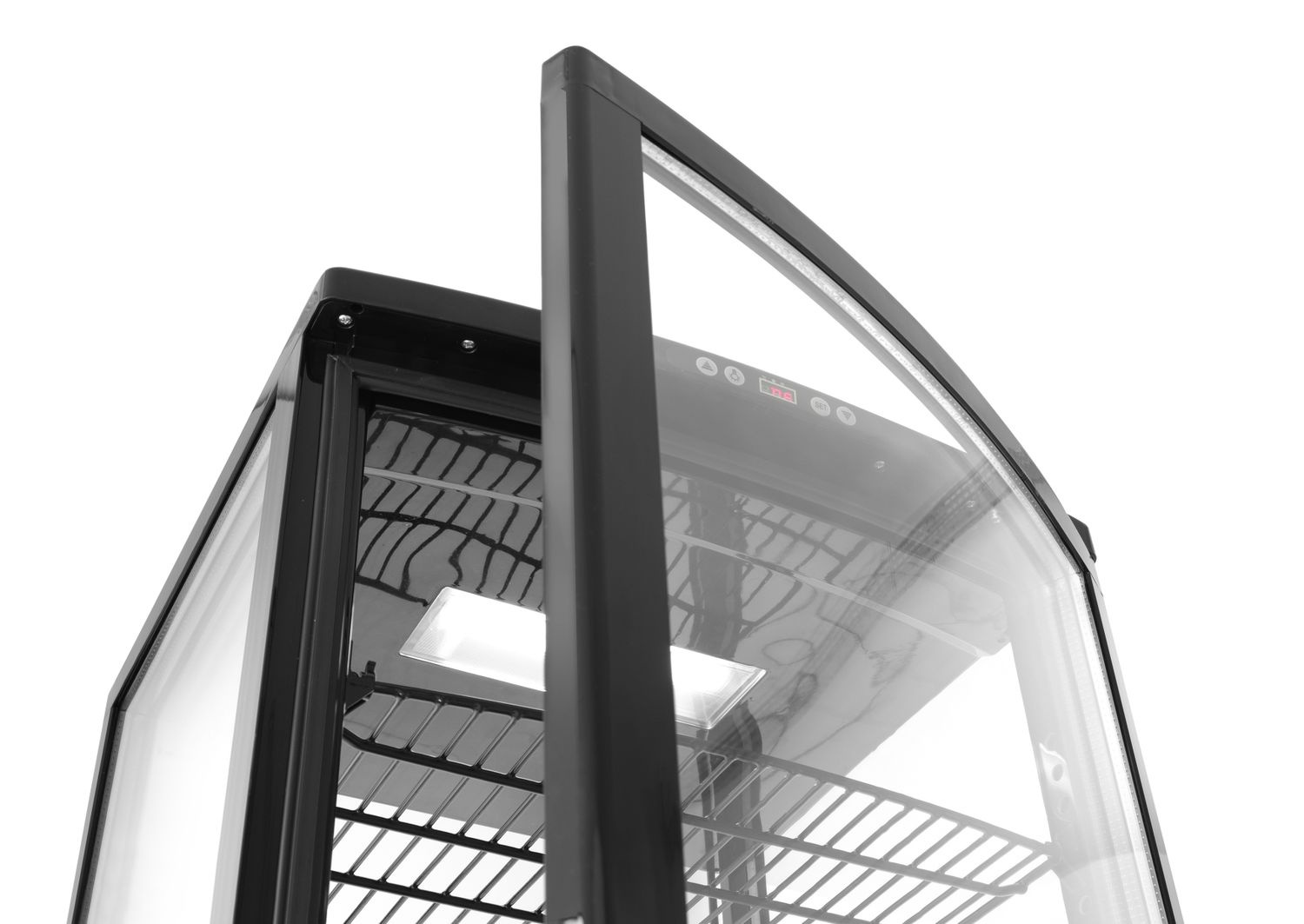 Vitrine réfrigérée 280 L, noire, LED, système de refroidissement dynamique | ARKTIC 233290