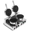 Gaufrier électrique double pour gaufres belges, diam. 18,5 cm, 4 kW, 230 V | FORGAST FG09721