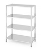 Étagère de stockage en acier inoxydable à visser 4 étagères 120x60 cm | HENDI 812563