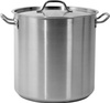 Marmite haute en acier inoxydable - capacité 36,6 L avec couvercle | YATO YG-00007