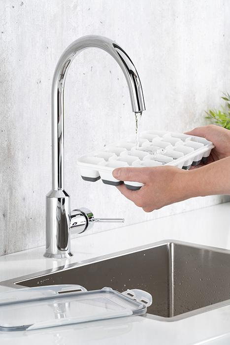 Moule à glaçons en silicone avec couvercle, lot de 2 pièces | APS 36103