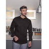 Chemise de cuisinier Basic à manches longues noire | KARLOWSKY BJM 4-1