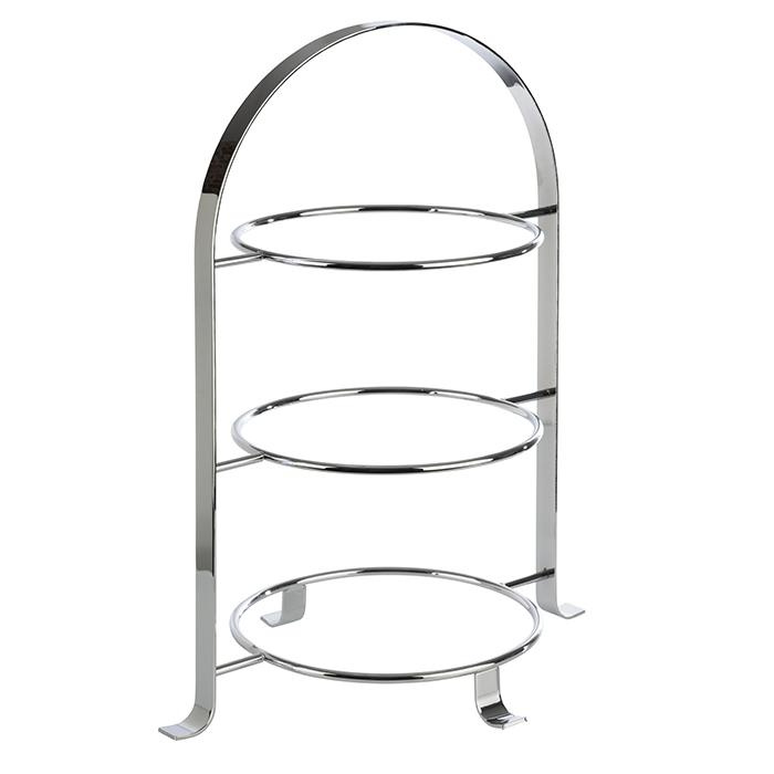 Support de service pour 3 assiettes, acier inoxydable, 33x24x43 cm | APS 33217