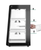 Vitrine chauffante de comptoir, noire, 230 V/500 W, 120 l | HENDI 273760