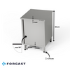 Table de travail en acier inoxydable avec armoire 60x60x85 cm | FORGAST