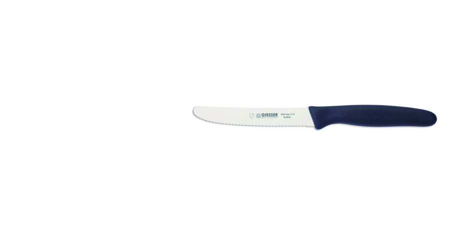 Couteau universel à bord ondulé - 11 cm, bleu foncé | GIESSER MESSER 8365 wsp 11 fw
