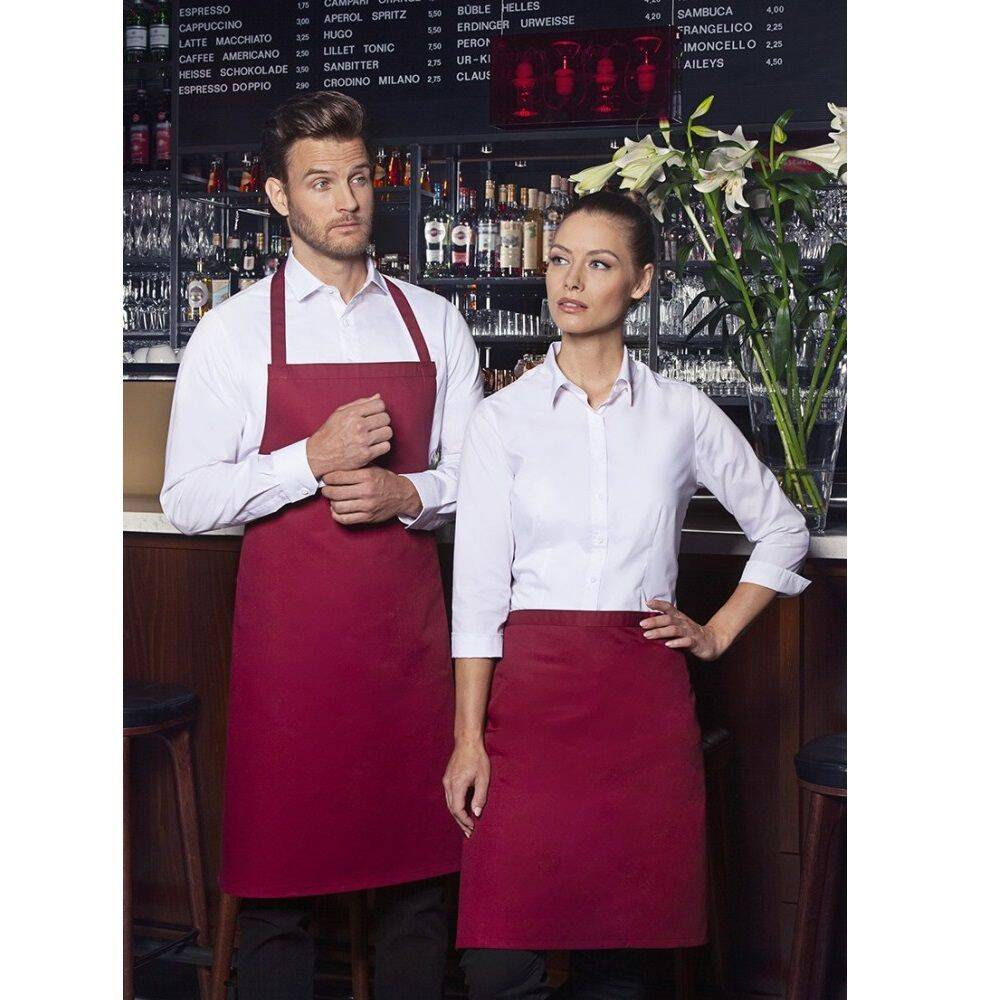 Tablier de cuisine Basic 75 x 100 cm bordeaux | KARLOWSKY BLS 3-4-pcs