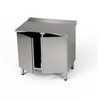 Table de travail en acier inoxydable avec placard 80x60x85 cm | FORGAST