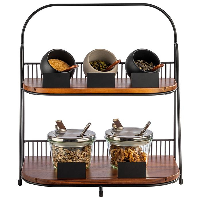 Présentoir buffet à deux niveaux, 35,5x21x40 cm | APS 30339