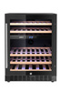 Cave à vin, 2 zones, 46 bouteilles, noire, 137 l, 5 étagères, 1 porte | ARKTIC 237106