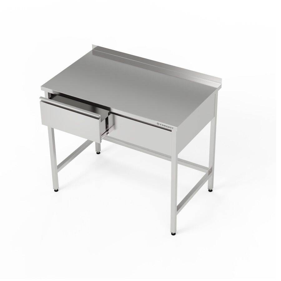 Table de travail inox avec tiroirs 90x60x85 cm | FORGAST