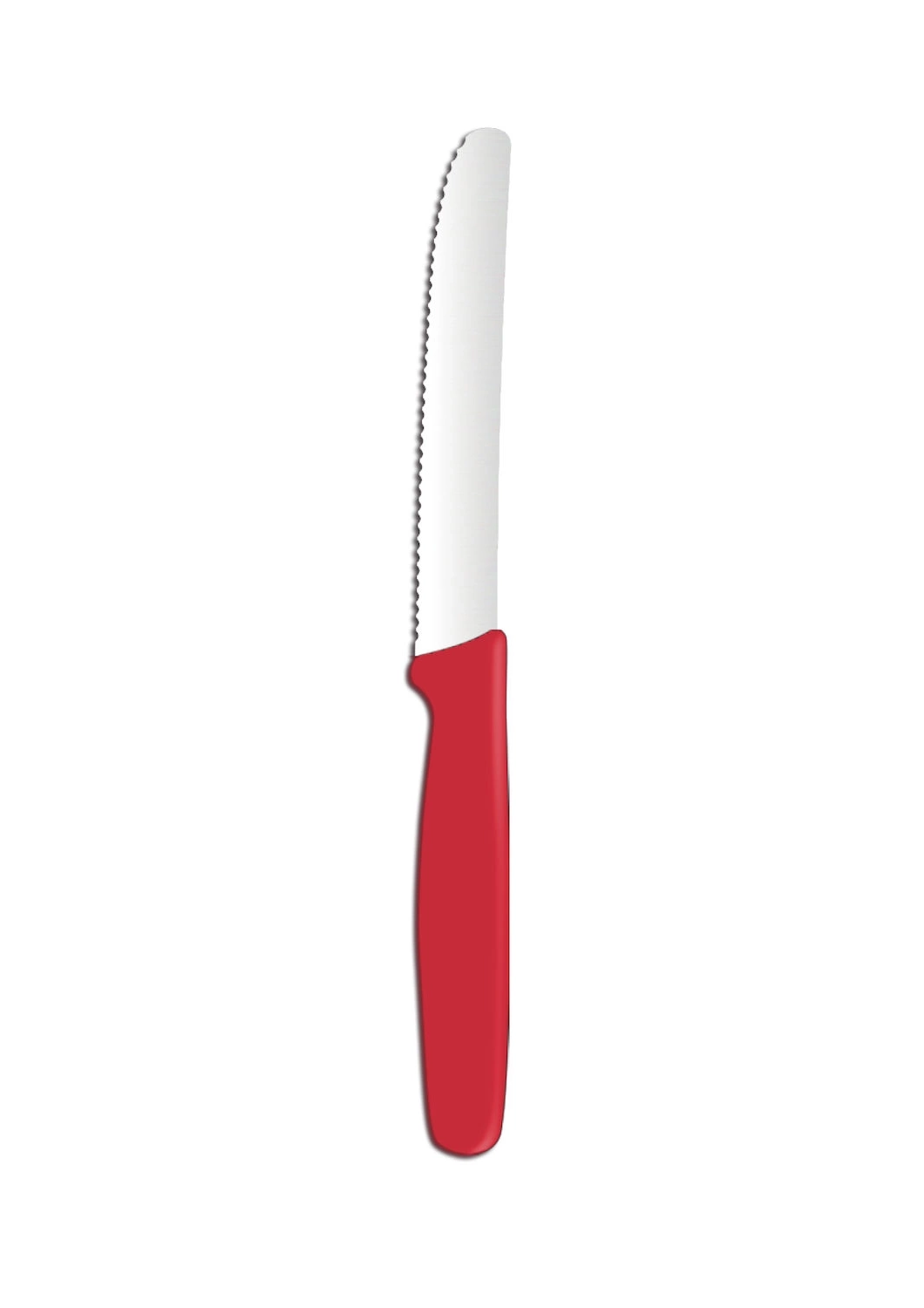 Couteau universel dentelé, rouge | HENDI 841624