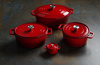 Cocotte en fonte avec couvercle rouge - cap. 3,4 l HENDI 626832