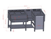 Station de bar 6x GN 1/9 avec rince-verres | FORGAST FG15412