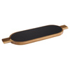 Planche de service FUSIONA avec plateau en ardoise, marron, 50x15x2 cm | APS 812