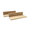 Insert pour boîte en bois GN 1/2, 2 pièces, 24x10,5x6 cm, marron | APS 14022