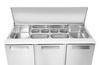 Table réfrigéré pour salades 3-portes, 368 l, acier inoxydable, 136,5x70x86 cm | ARKTIC 236178